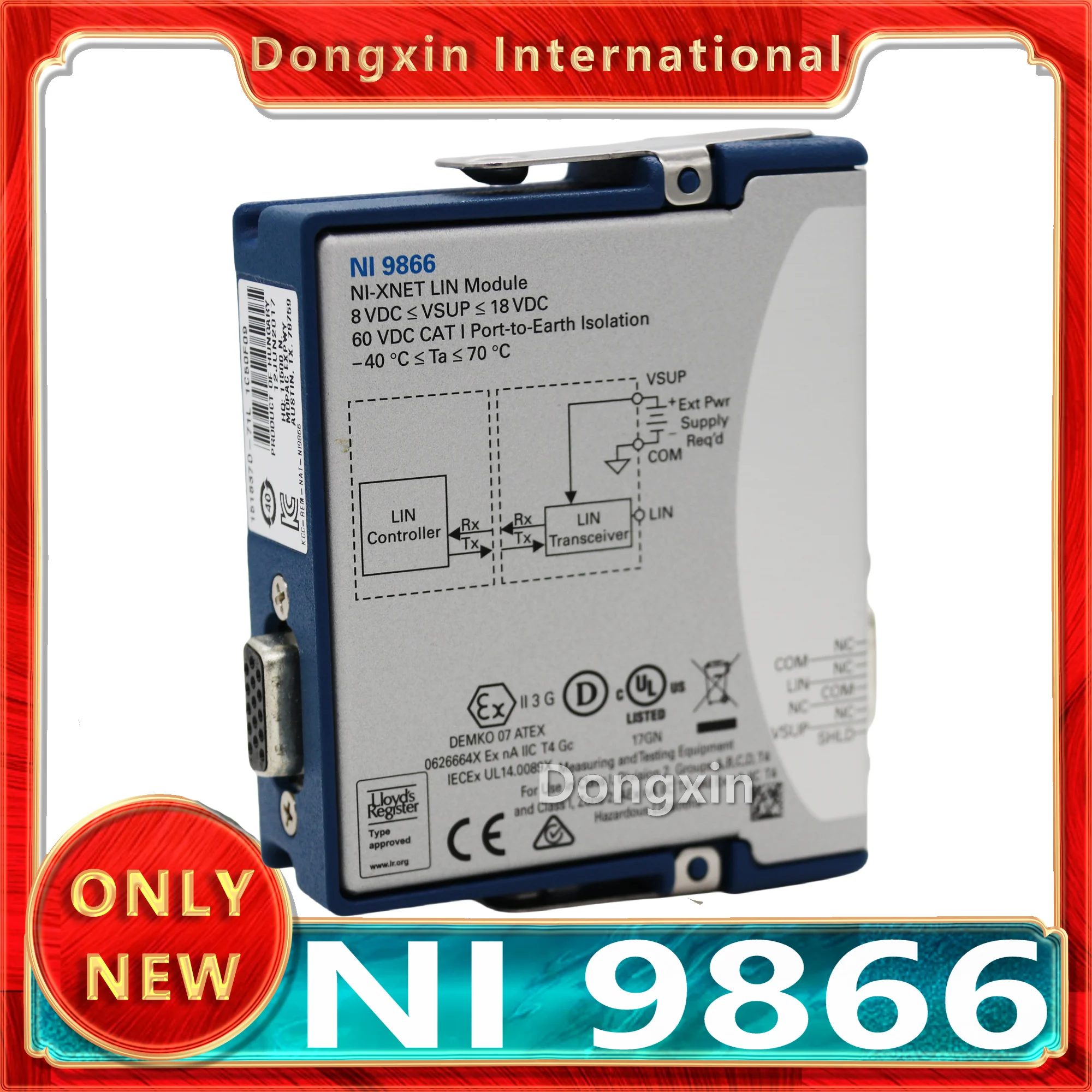 

Оригинальный однопортовый интерфейсный модуль LIN серии NI 9866 C 781963 -01 Совершенно новый подлинный