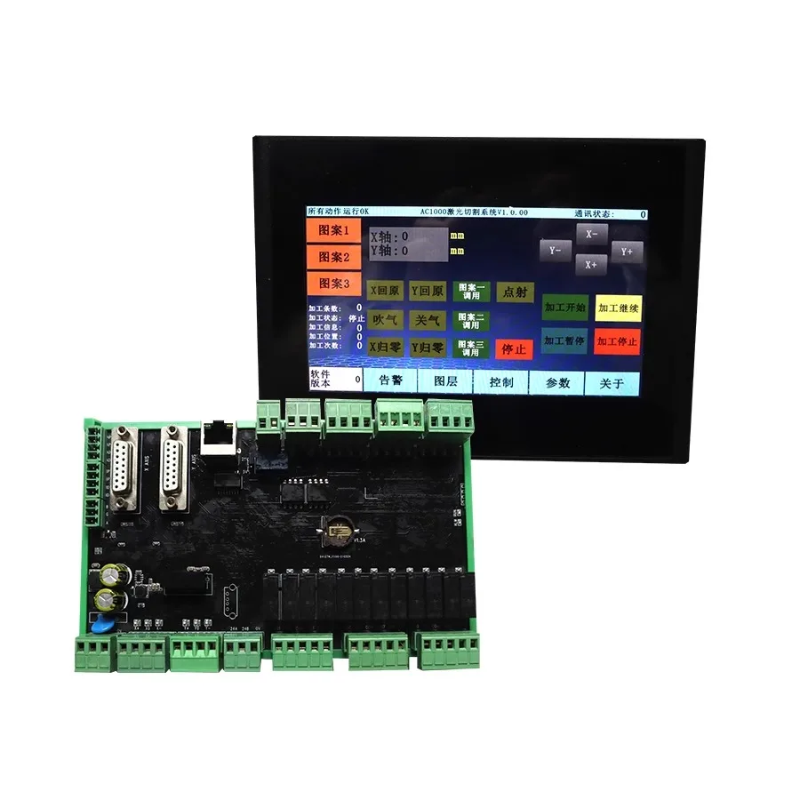 Au3Tech-AC1000 Corte a laser Sistema de Controle Numérico, 2 Eixos, 3 Eixos Controlador, Tela Sensível Ao Toque, Cabeça De Corte A Laser