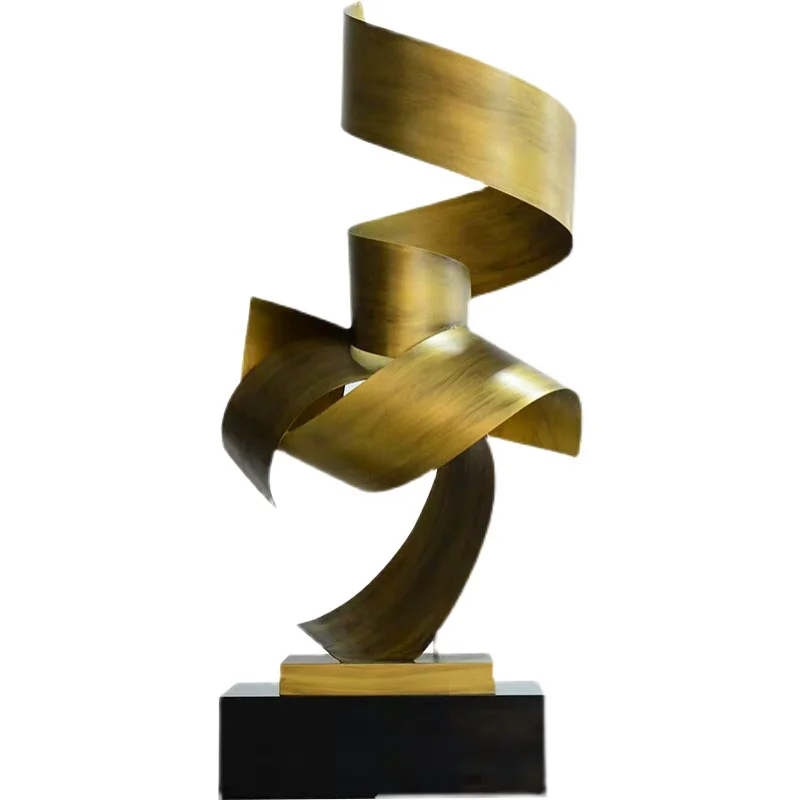 

Офис продаж в вестибюле отеля Абстрактные рулонные украшения от пола до потолка Декоративный пейзаж Кованые скульптуры Large-scal