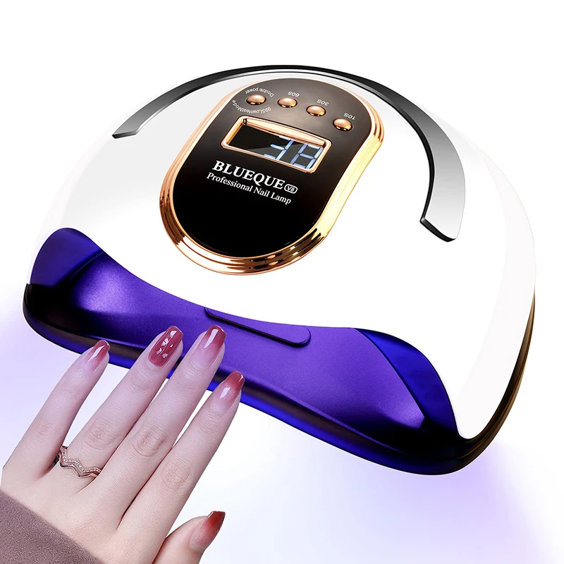 168W Nagellamp Snel Drogen 42 Kralen Uv Led Lamp Professionele Nageldroger Met Draagbare Handgreep Voor Uitharding En Polijsten Gel