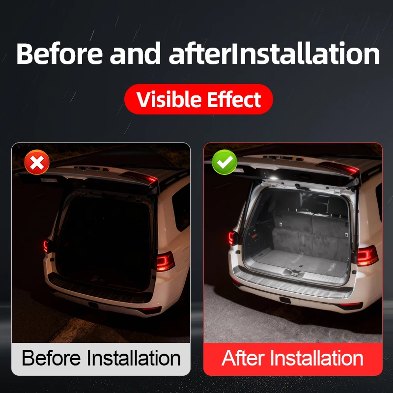 لتويوتا 2021-2025 لاند كروزر 300 LC300 مصباح إضاءة صندوق السيارة مصباح ليد الملحقات الداخلية السوبر مشرق أجزاء الإضاءة مقاوم للماء #2