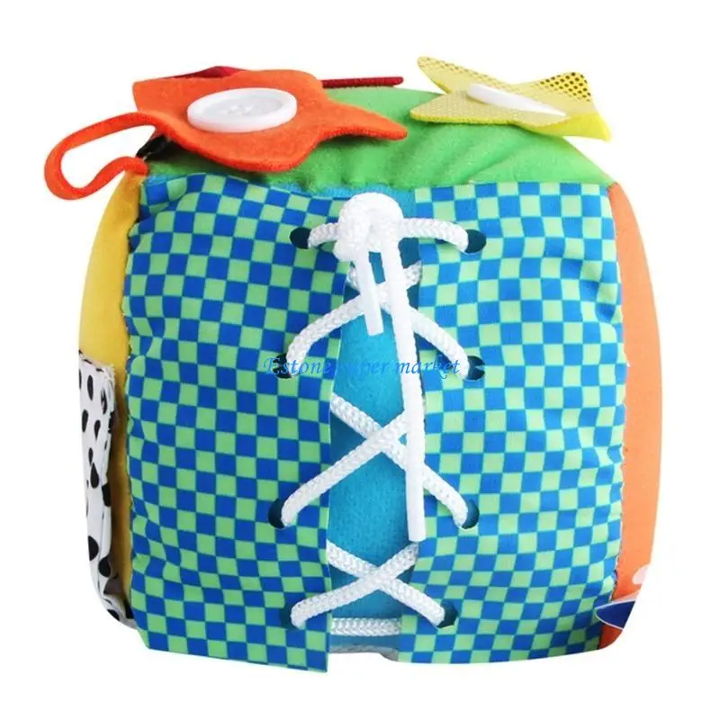 090B Baby Cloth Boly Ball Sapatos botão botão Lace Up Moldure Basic Skills Toy