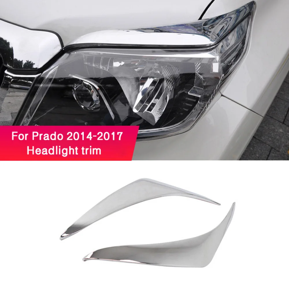 ABS Chrome Rear Tail Lamp Trim Cover For Toyota Prado 2014 2017 Exterior Light Decoration Molding Protector Vehicle Parts Kit