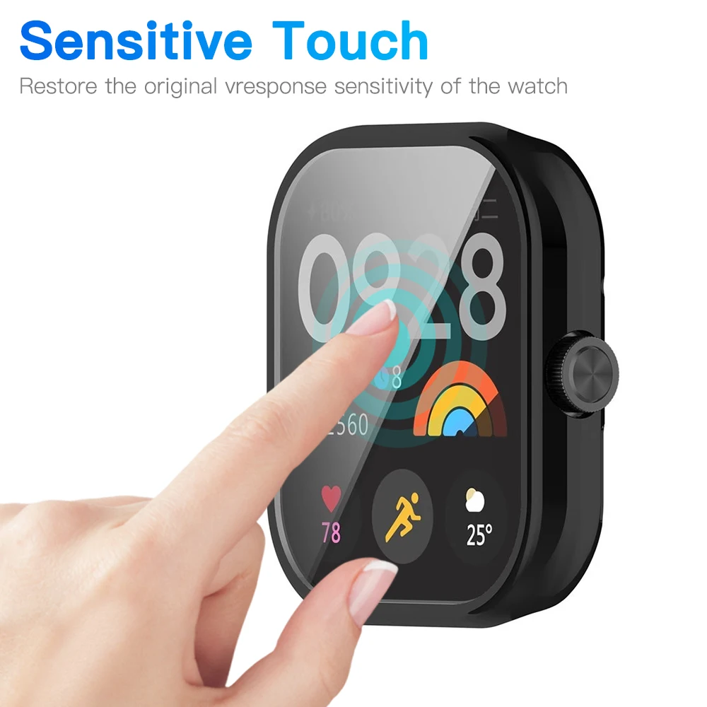 Flexible Soft Protection Case for Xiaomi Redmi Watch 4 All-Around Coverage Screen Protector Bumper Silicone for Redmi Watch 4