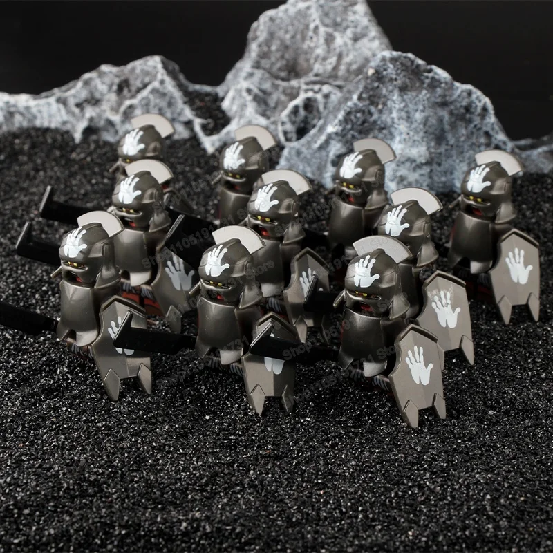 Crusaders militaires médiévaux figurines de soldats blocs de construction château hôpitaux chevaliers teutoniques guerrier casque briques jouet DT8901