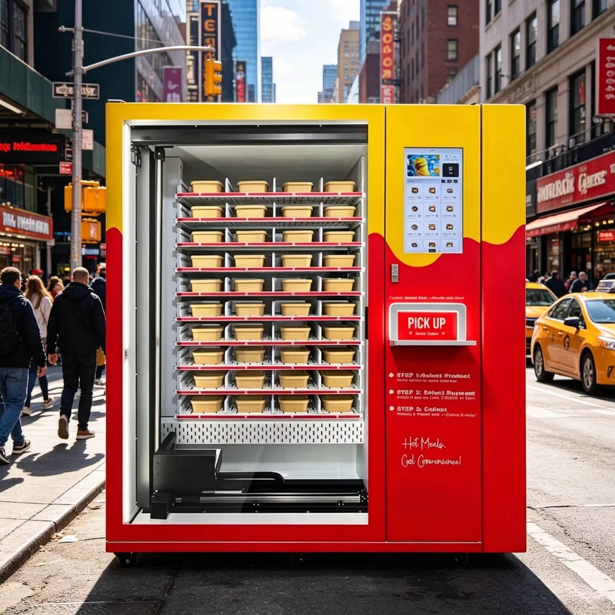 FOODLINE Outdoor Park Kiosk Combo Vending Machine Wind Rain Proof Detachable Goods Tray Easy Move Retail Unit