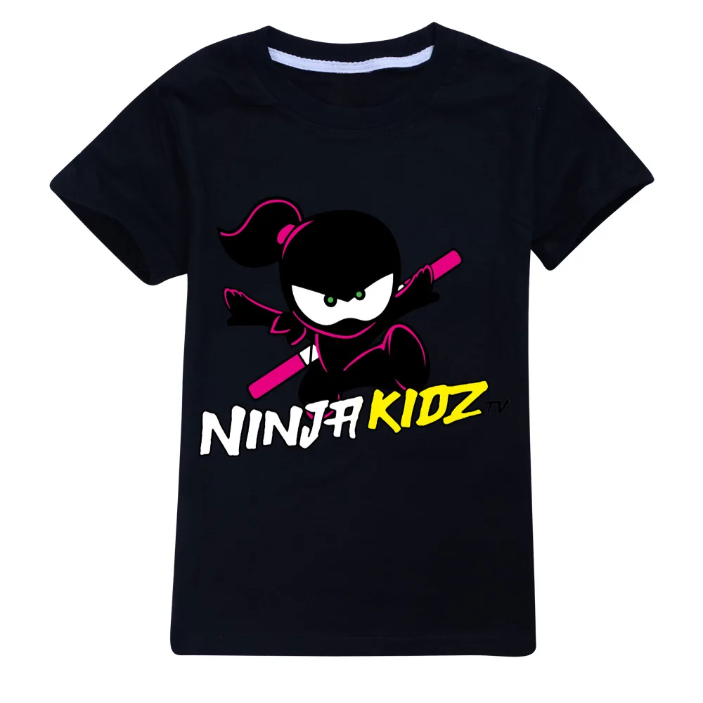 NINJA KIDZ  T Shirt Kids T-Shirts Children Cartoon Casual Clothing Girls Tees Baby Boy Clothes Summer Cotton Kawaii Top