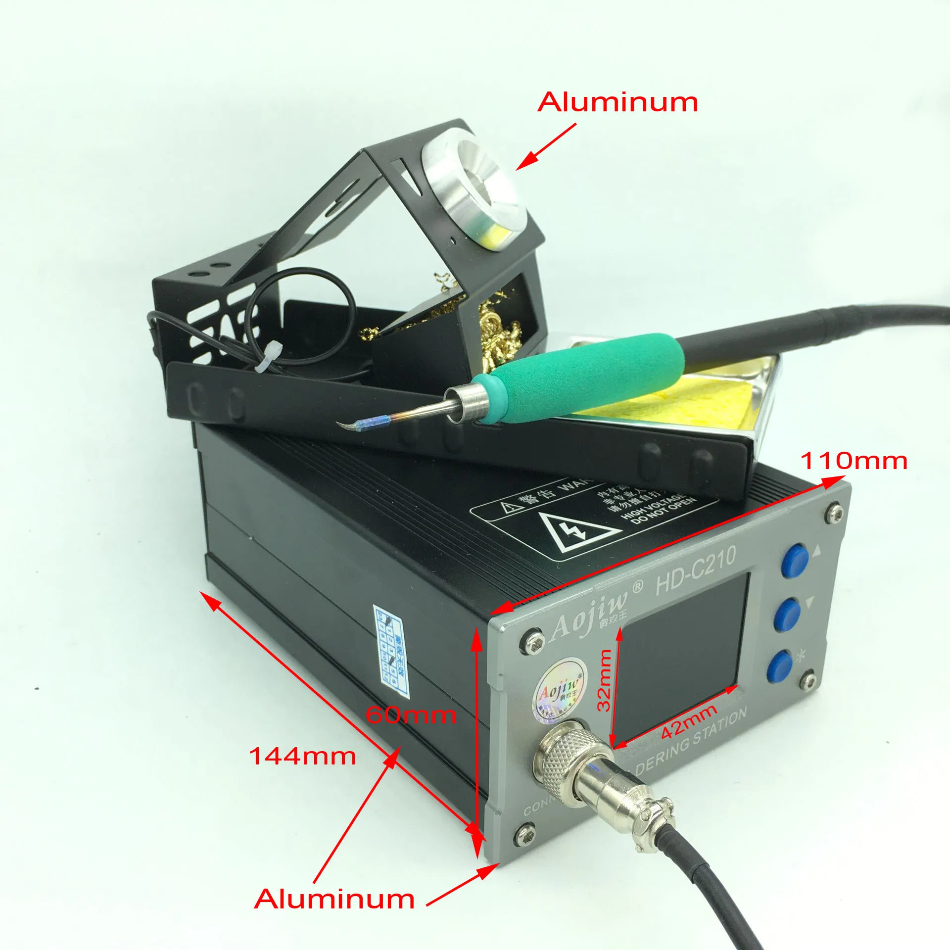 HD-C210 Digital Display Adjustable Temperature Soldering Station 2S Melting Tin for Mobile Phone Repair Welding with C210 Tips