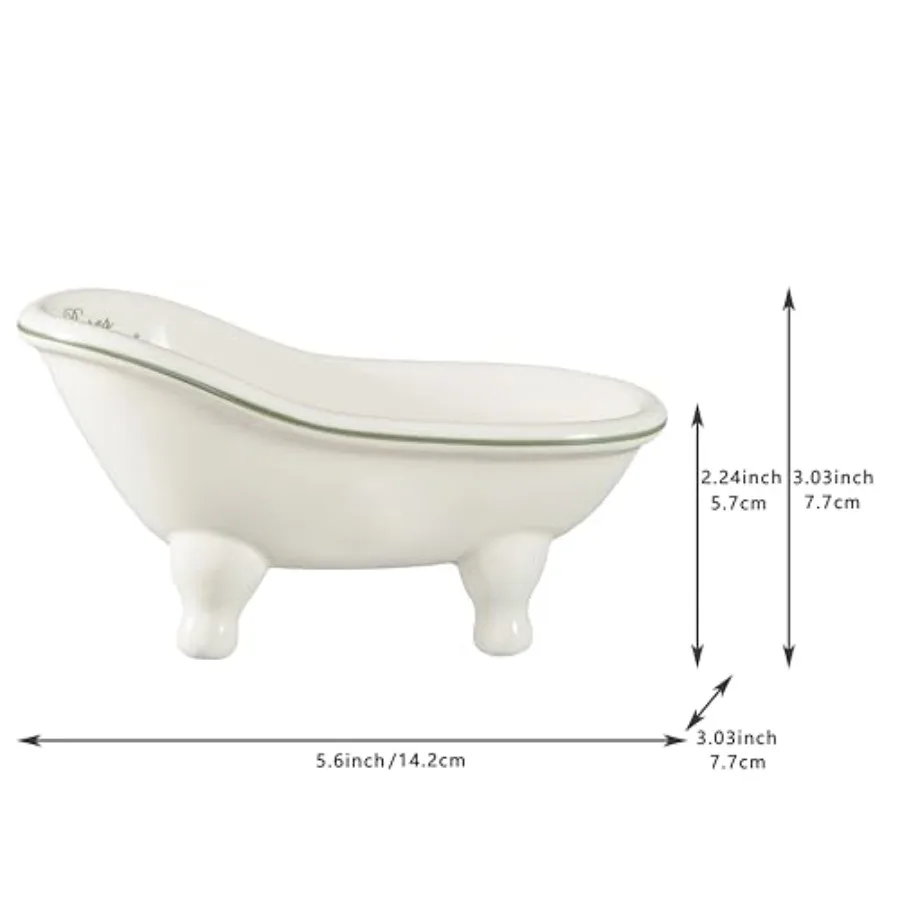 1 قطعة 5.6 السيراميك البسيطة Clawfoot النعال حوض الاستحمام صحن الصابون خمر طبق الصابون الزخرفية