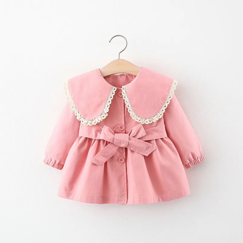 Fashion Baby Trench Coat Cotton Baby Girl Kids Jacket Infant Outerwears Clothing