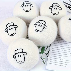6pcs Wool Drying Balls Static Electricity Reducing Wrinkle Softener Washing Ball Clothes Care Supplies Home Cleaning Gadgets