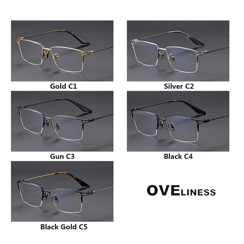 Vintage Pure Titanium Glasses Frame Men women 2024 New Retro Eyeglasses Frame Male Korea Luxury Brand full Eyewear spectacles image 5