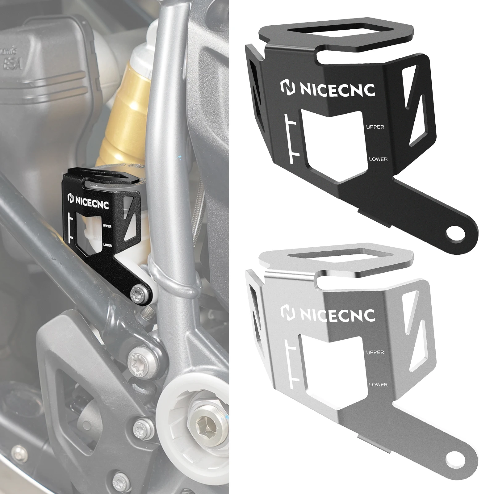 

Rear Brake Reservoir Guard Cover for BMW R1200GS/Adventure 13-18 R1250GS Adventure R1250RS 2019-2023 R1200R R1200RS 2015-2018