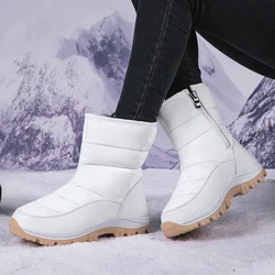 Stivali da neve da donna alti più in velluto Scarpe comode da donna antiscivolo in cotone Stivali impermeabili da esterno Scarpe sportive da donna calde