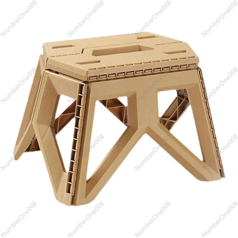 Açık Katlanır Sandalye Pony Kamp Kamp Balıkçılık Tezgahı Kova Rafı Taşıması Kolay Sıra