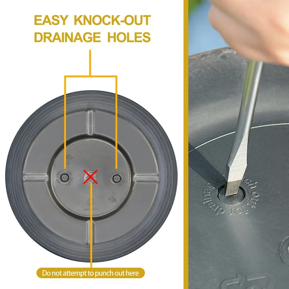 Кашпо из переработанной полипропиленовой смолы с дренажными отверстиями, устойчивый к ультрафиолетовому излучению, легкий цветочный горшок для дома и улицы, легкий уход, идеальные суккуленты