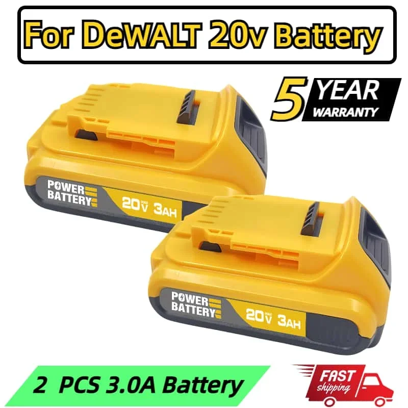 

For Dewalt 18V/20V 3Ah 6Ah rechargeable battery Power Tool screwdriver Replace DCB200 DCB184 DCB206 DCB205 For18V Dewalt battery