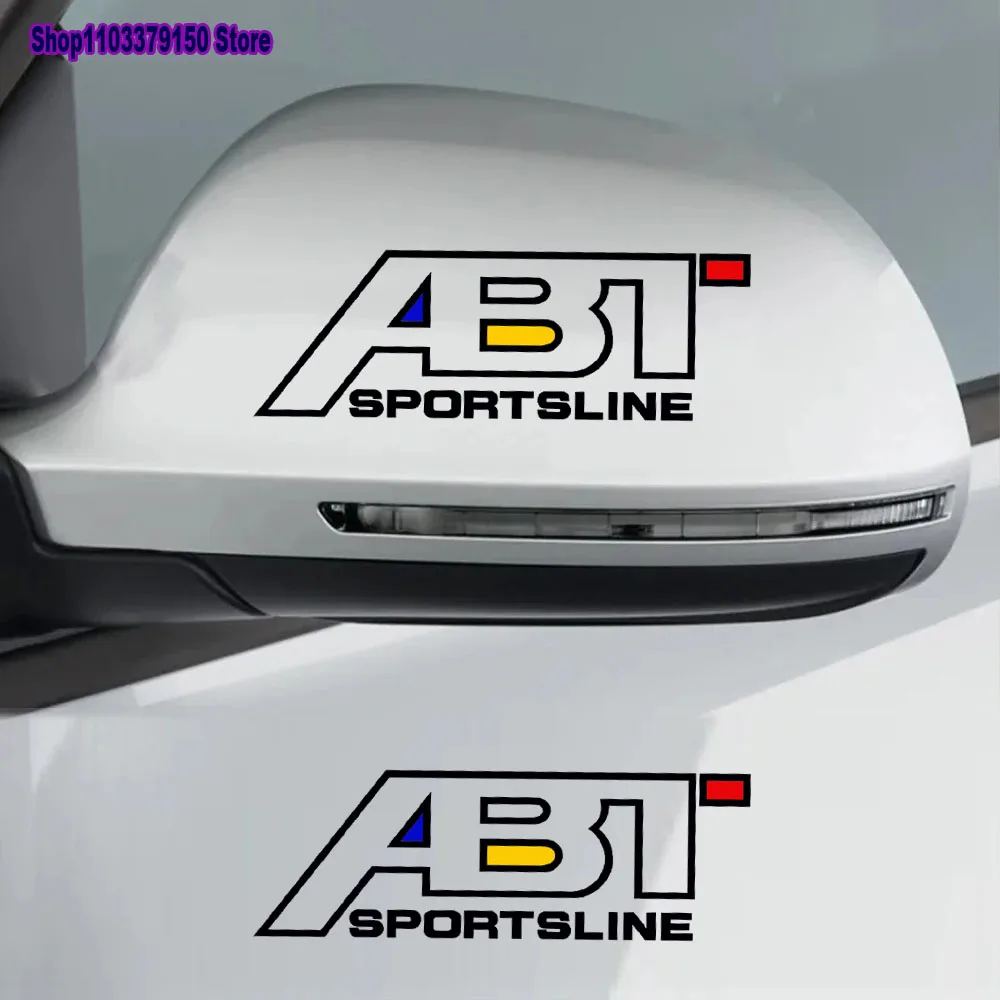 2 قطعة ABT سيارة مرآة الرؤية الخلفية ملصق لفولكس واجن أودي A1 A3 A4 A5 A6 A7 TT R8 Q3 Q5 Q7 السيارات الديكور