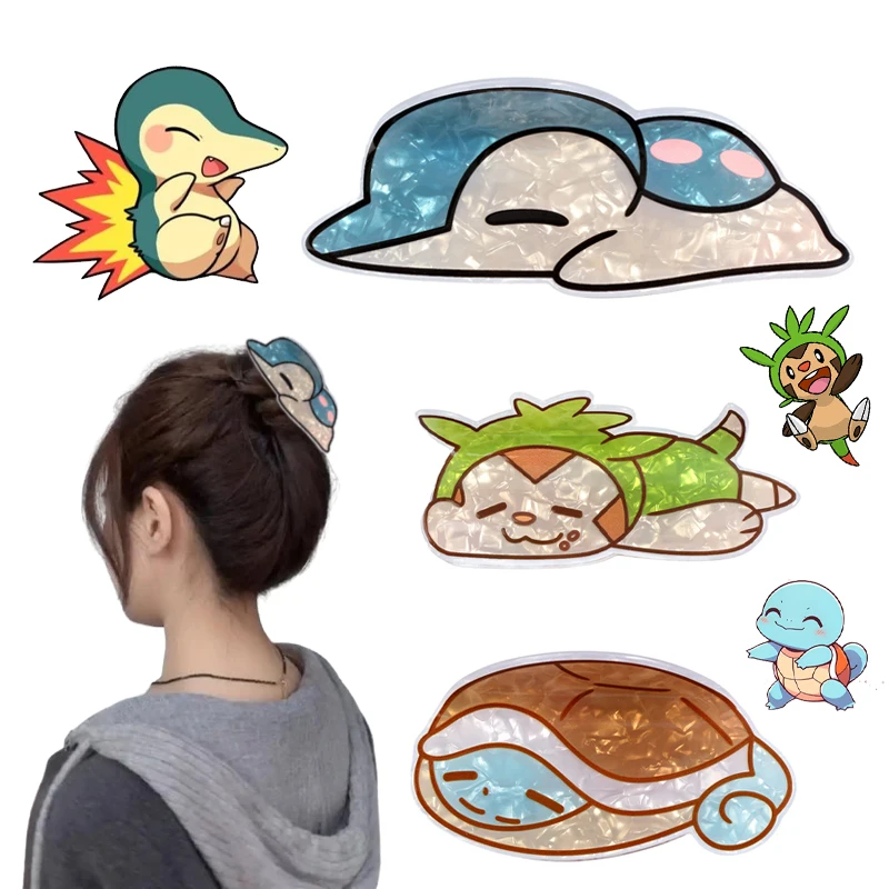 

Cyndaquil Chespin Squirtle Hair Claw for Women Cartoon Hair Clip for Girls Cute Hair Crab Clip Ladies Elegant Head Accessories