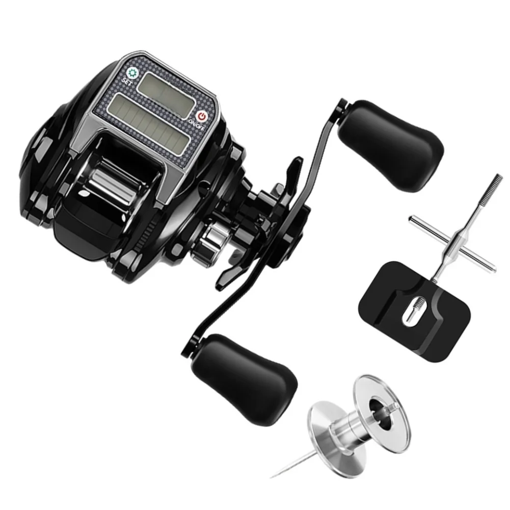/Digital /Display /Baitcasting Reel 7.3:1 Gear Ratio 5+1 Bearings USB Solar Charge Magnetic Brake For Boat For Bridge Raft Ice F