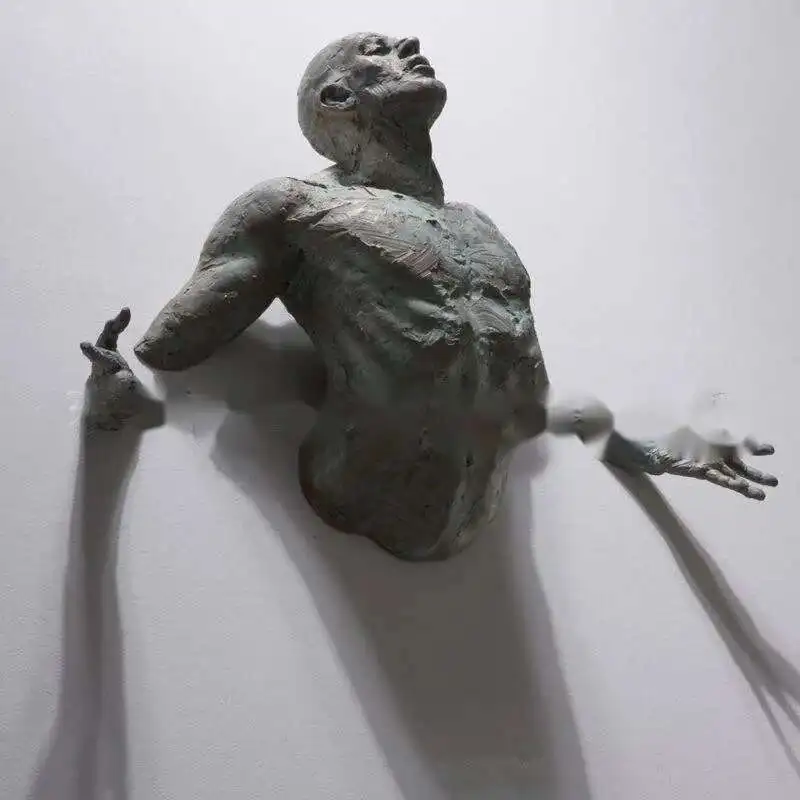 

Новая бронзовая статуя, настенная художественная настенная пирсинг, скульптура, кулон из смолы