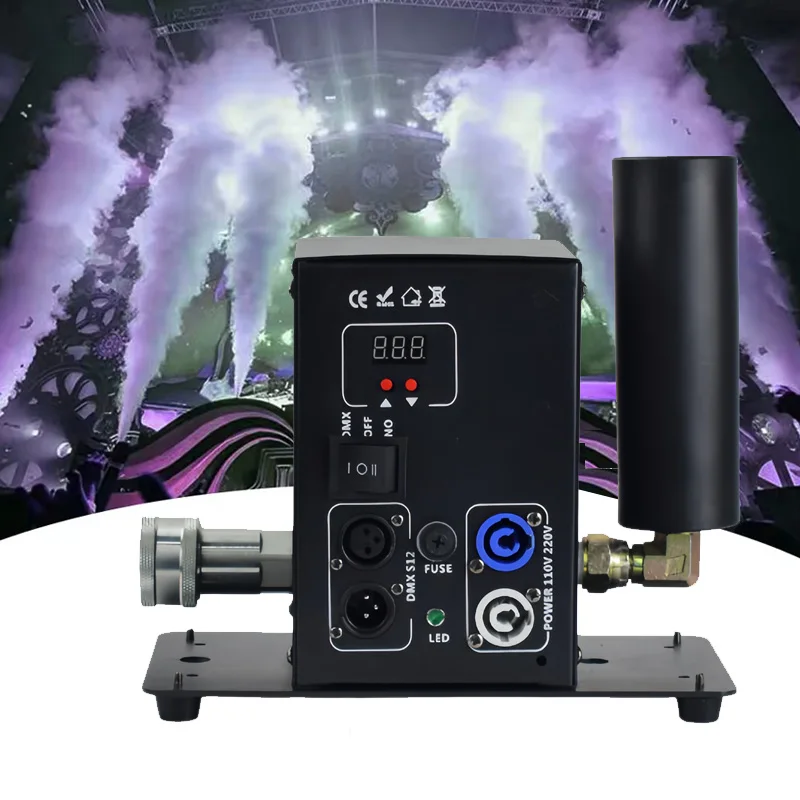 Professional DMX512 CO2 Jet Cannon Stage Effect Machine RGB LED Spray Fogger for DJ Wedding Party Club Show