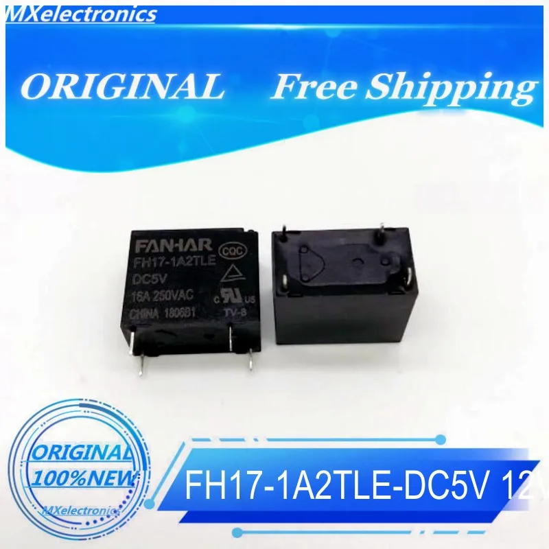 10pcs/LOT Original New FH17-1A2TLE-DC5V FH17-1A2TLE-DC12V 16A 250VAC 4-foot power relay