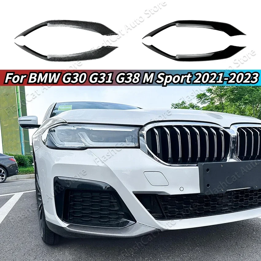 

G30 G31 G38 M Sport LCI Передний бампер Разделитель губ для BMW 5 серии 520i 525i 530i 540i 2021 2022 2023 Диффузор Canard Body Kits