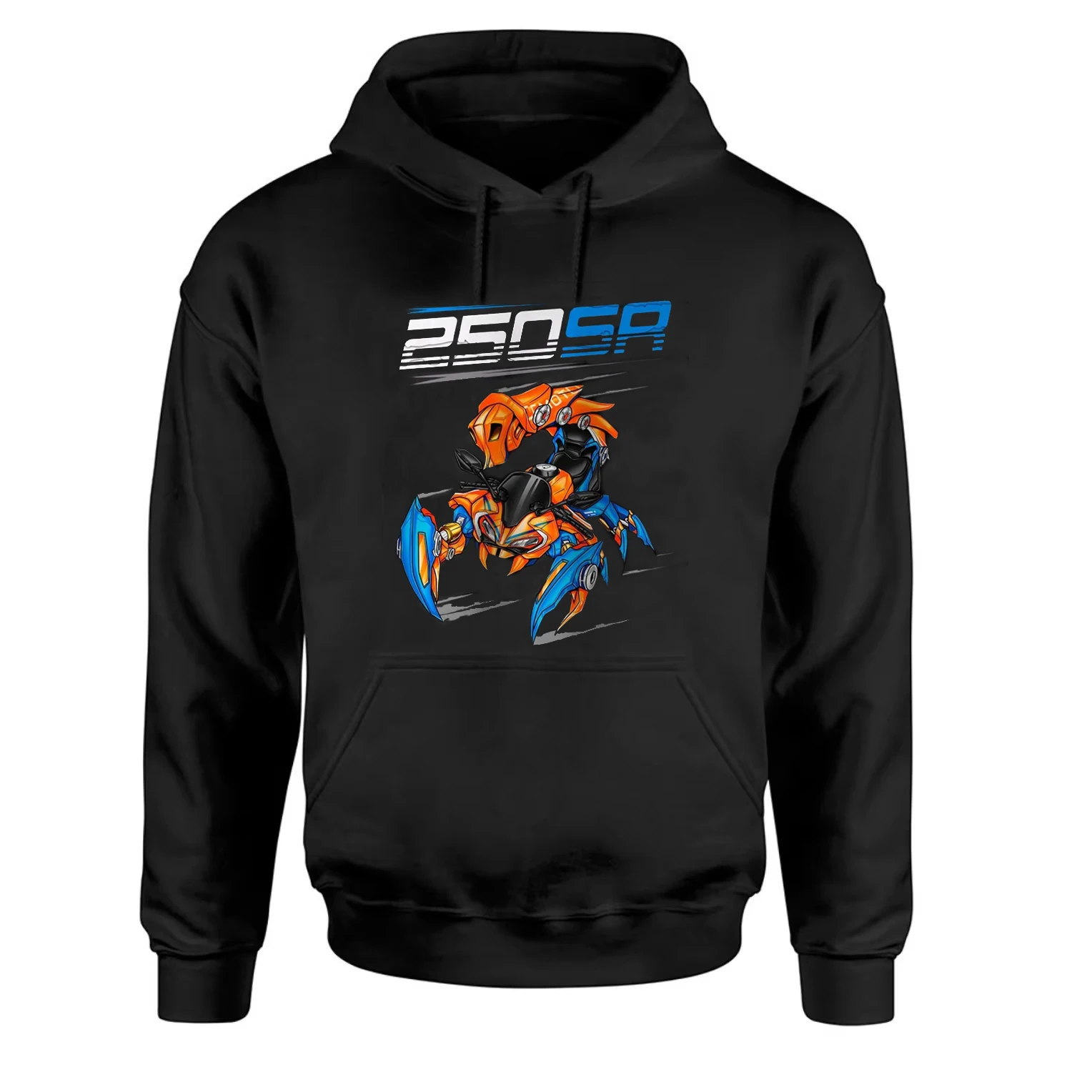 

Classic China 250SR/SR-S Motorcycle Scorpion Inspired Pullover Hoodie Comfortable Cotton Casual Mens Sweatshirt Rider Streetwear