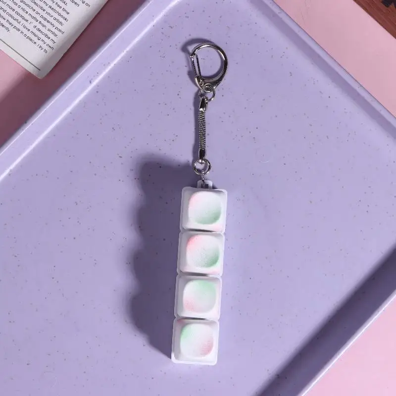 Teclado de 4 teclas de juguete, llavero creativo para aliviar el estrés, llavero Simple con colgante, llavero de descompresión para niños y adultos, juguetes, regalos