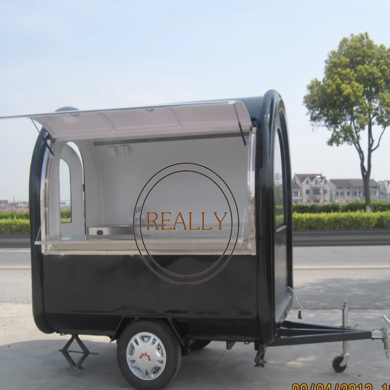 Food Trailer Kiosk Customized Refrigerator Air Conditioner Truck Hamburger Ice Cream Hot Dog Dining Car