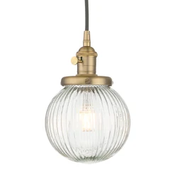 Phansthy Modern 5.9'' Clear Globe Glass Pendant Ceiling Lamps Pendant Lights E27 Hanglamp Luminaire Living Room Loft Lights