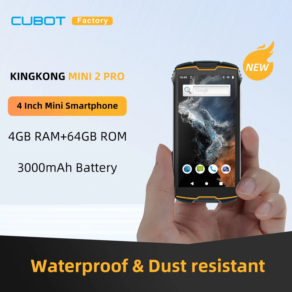 Cubot-kingkong Mini Smartphone Impermeável Mini Pro Polegadas 4gb 64gb 128gb Estendido Dual Sim 4g Gps Face id Telefone Móvel Robusto