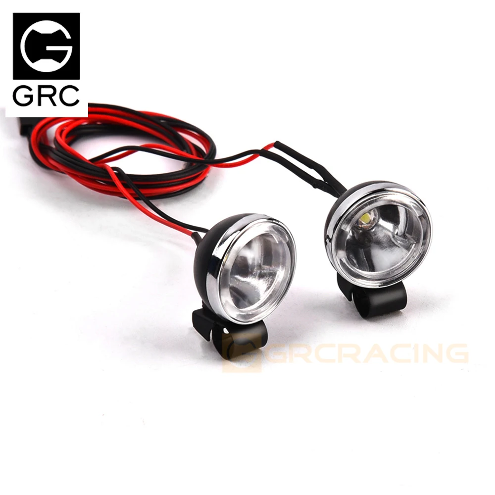 GRC 20Mm Cổ LED Đèn Pha Đèn Pha Tìm Kiếm Đèn Pha Cho TRX4 SCX10 D110 Chém UDR F150 BAJA Sơn Mô Hình Chuyên Dụng Tamiya kyosho G157KG/KA