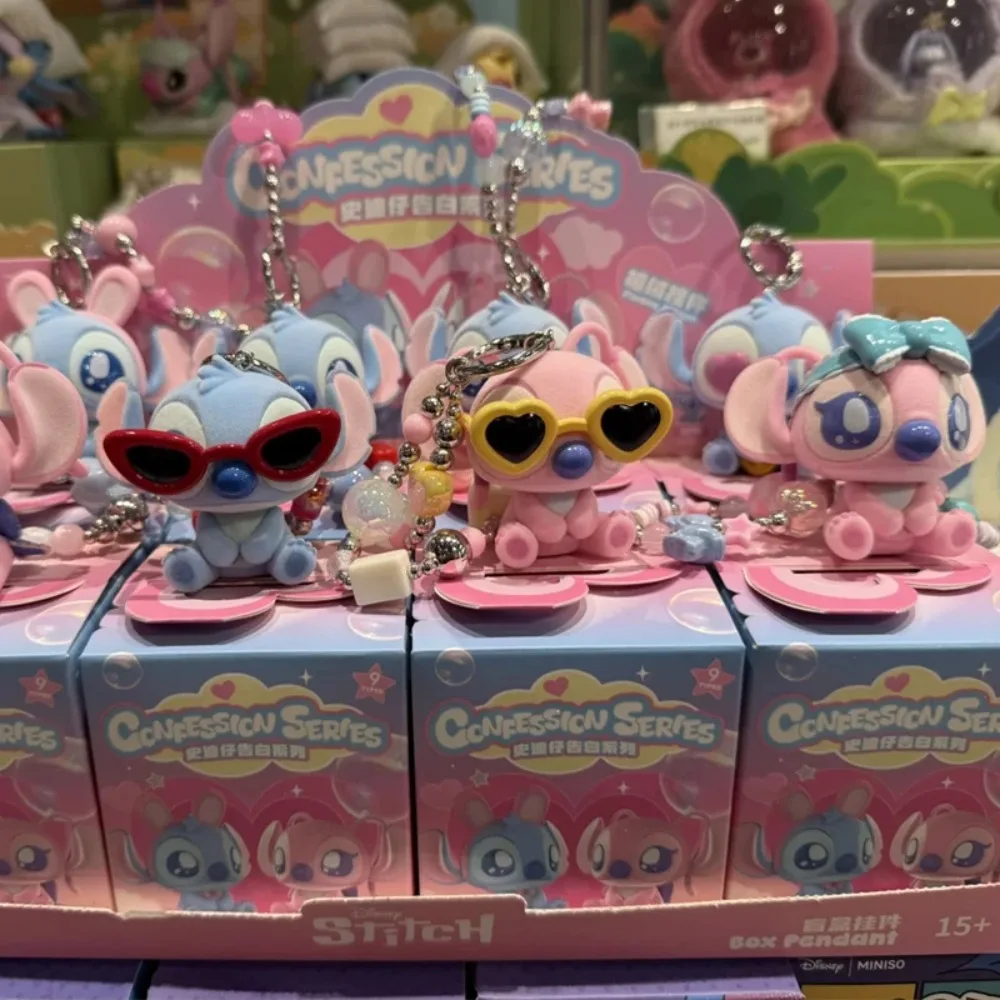 

Disney Stitch Confession Series Blind Box Cute Stitch Flocking Model Mystery Surprise Bag Doll Action Figure Pendant Toy Gifts