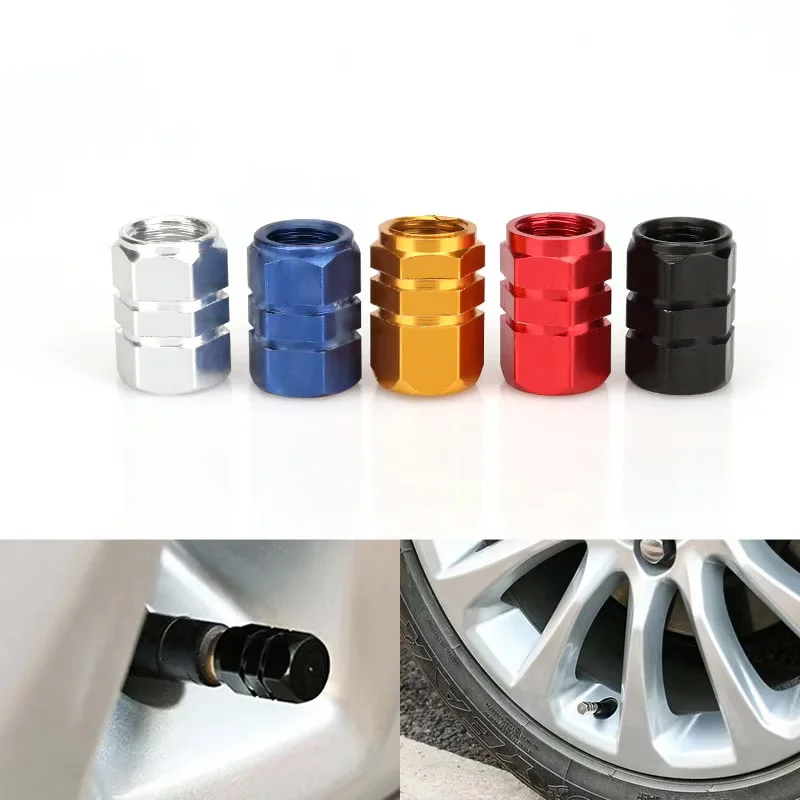 

4/8PCS Car Wheel Tire Valve Caps Aluminum Alloy Tyre Rim Stem Covers For Auto Motorcycle Truck Bike Accessories