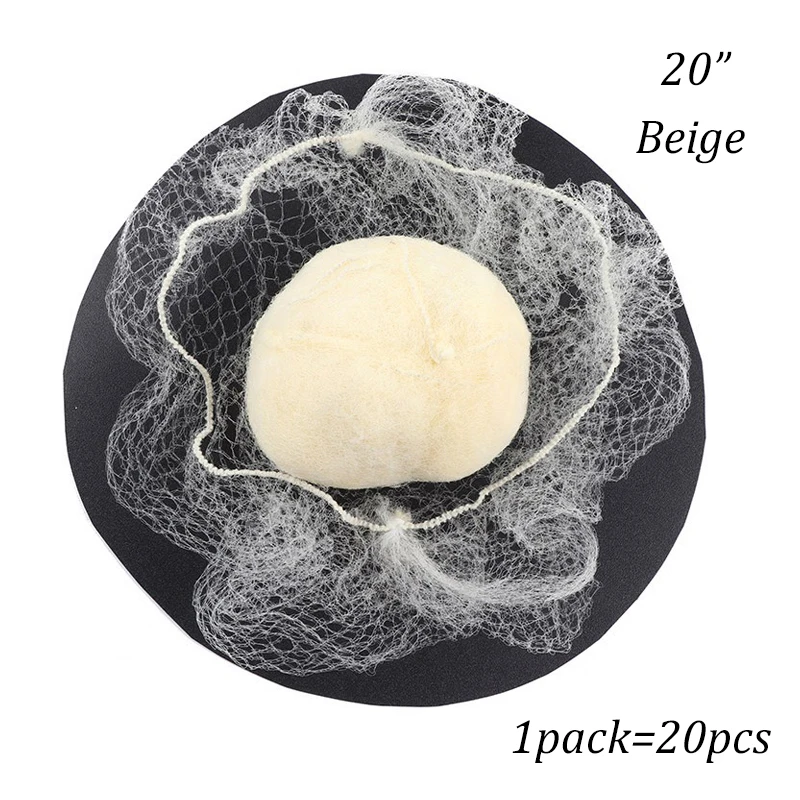 20 Stuks Duurzaam Nylon Haarnet Voor Broodje Haar Kapsel Tool Zwart Beige Bruin 5Mm Haarnet voor Pruiken Mesh Haar Styling Haarnetjes