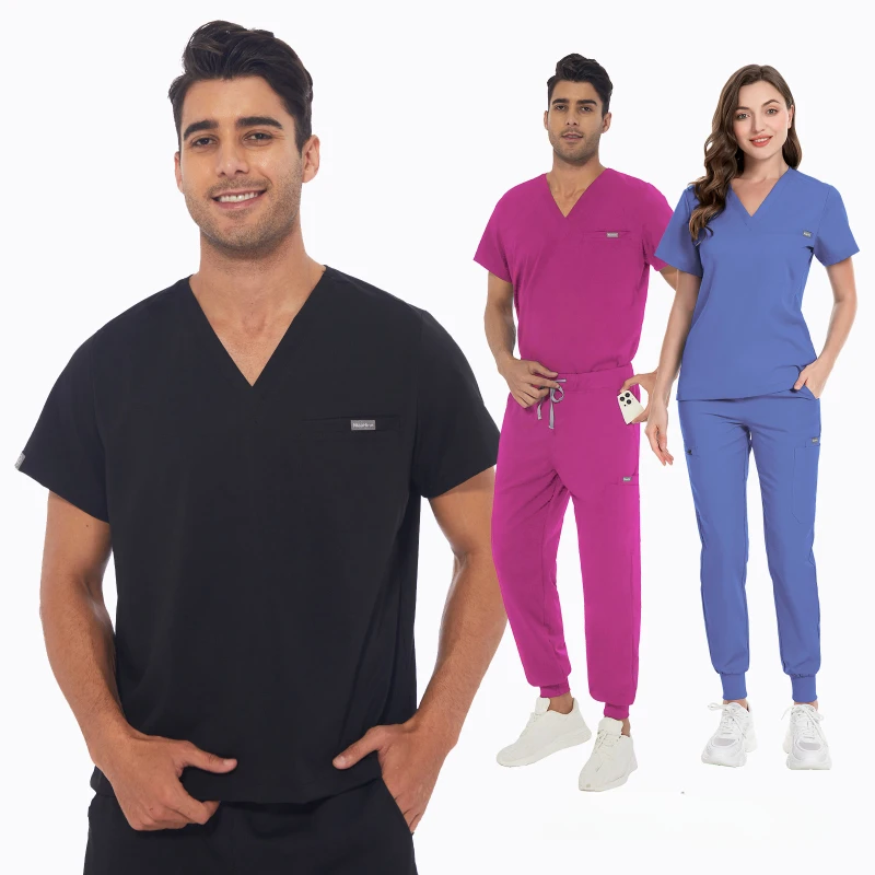 

High quality Men and women Hospital Nurse suit Doctor Pet Hospital Nurse Clinic Beauty salon suit Short sleeve pants