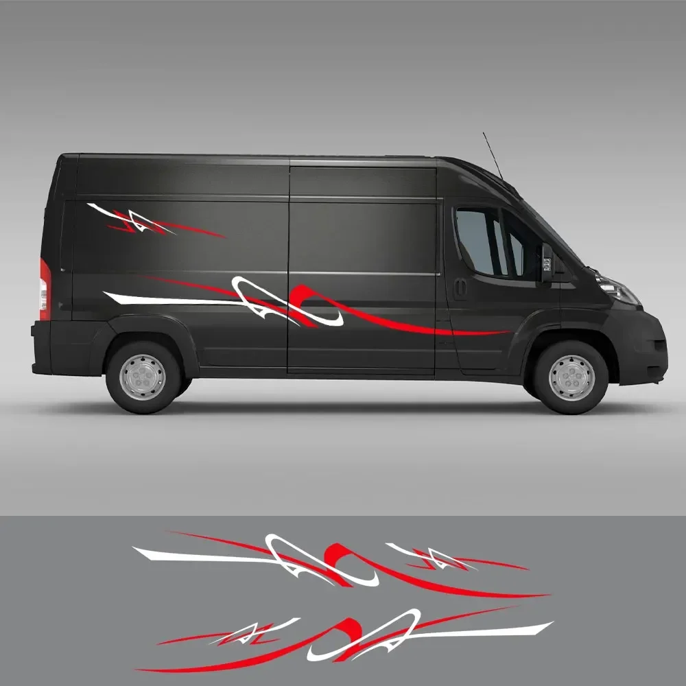 

Car Sticker Graphics Stripes Decor Decal for Van Capmer RV Motorhome Panel Cargo Bus MPV Minivan Caravan Auto Tuning Accessories