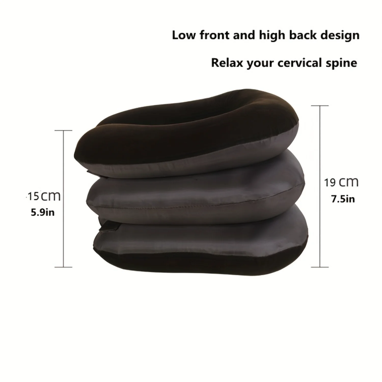 1pc Ergonomic Inflatable Neck Stretcher Pillow - Comfortable Traction and Stretching Support, Relaxation and Massage Features fo