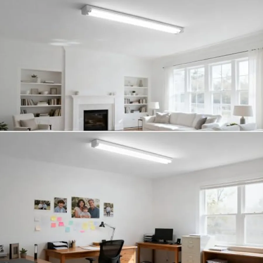 Fluorescent Light Bulbs 48 inch, T8 LED Bulb 4 Feet Type A+B Replacement for F32T8 or F40T Tube, 24W 30LM Daylight, Double or S - view 6