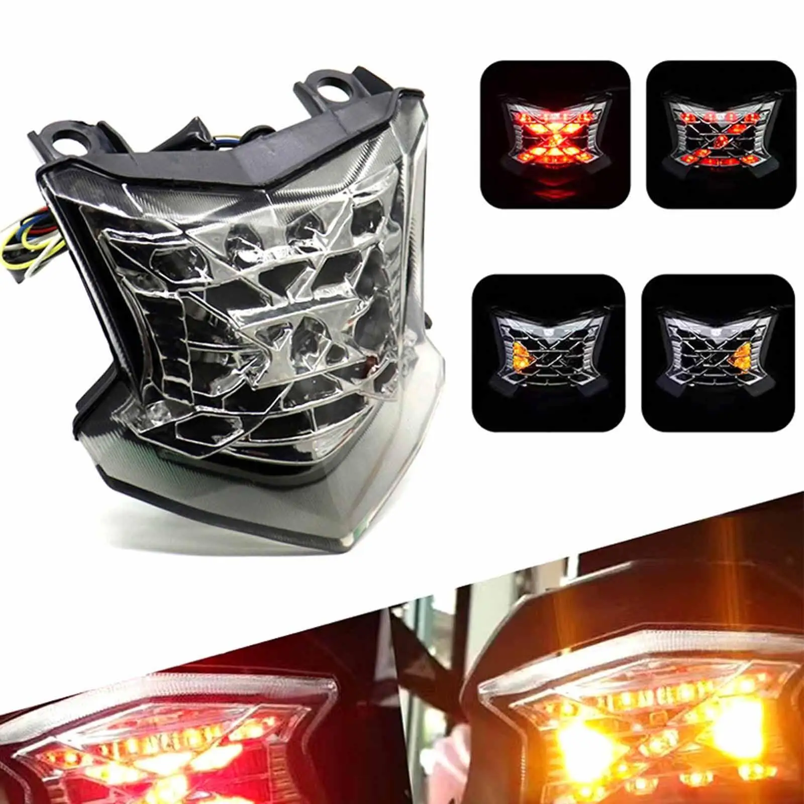 

Светодиодный задний фонарь Встроенный задний фонарь указателя поворота для Kawasaki