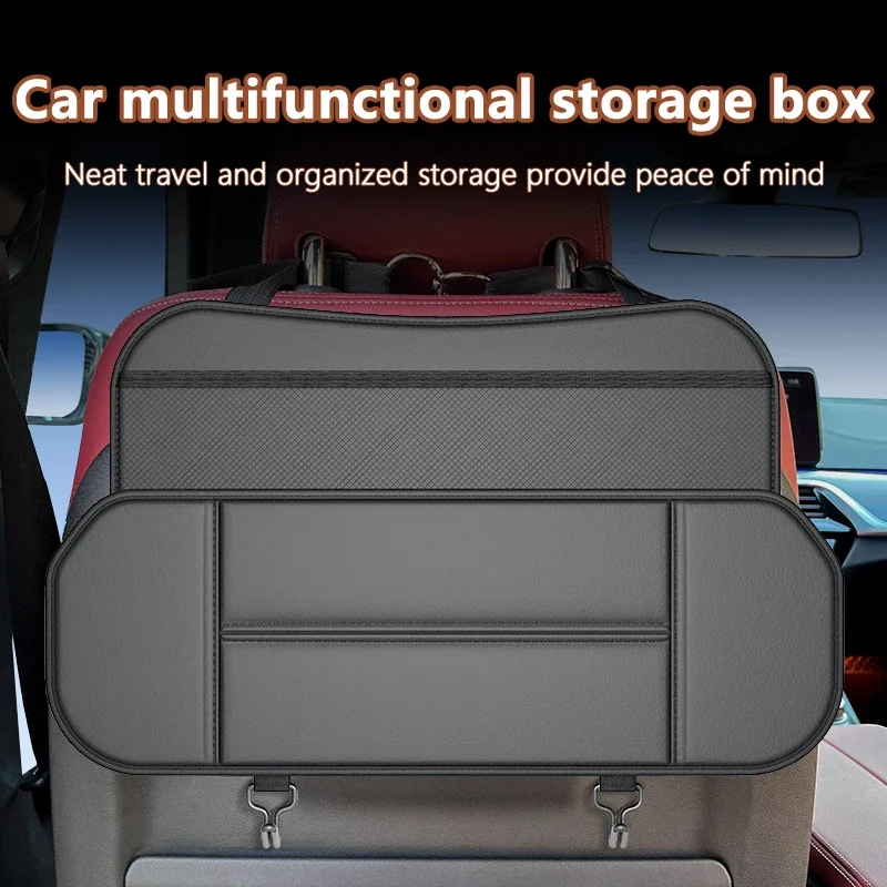 

Car Seat Back Storage Bag Large Capacity Backseat Organizer Universal Leather Multi Pockets Car Storage Organizer