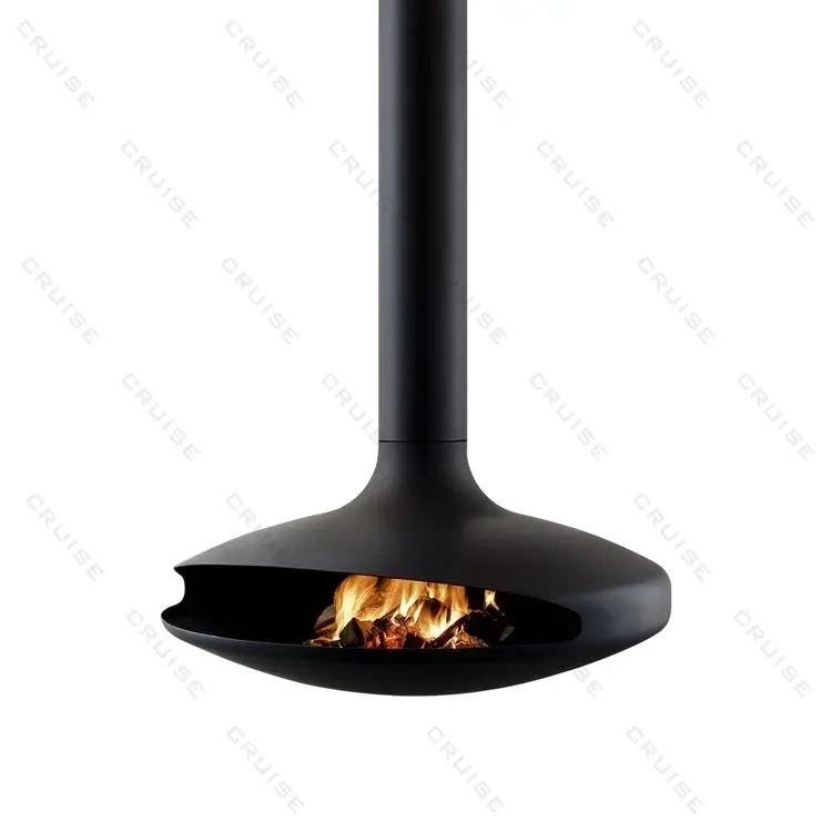 CRUISE Wood Heater Metal Suspended Fireplace 900mm Wood-burning Core Wall Mounted Wood Burning Hanging Fireplace