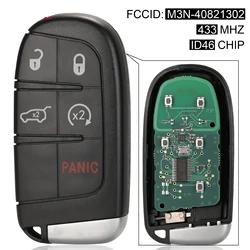 jingyuqin 433MHz  ID46 Chip 5 Buttons Remote Car Key Fob for DODGE/Chrysler/JEEP Grand Cherokee M3N-40821302 M3N40821302