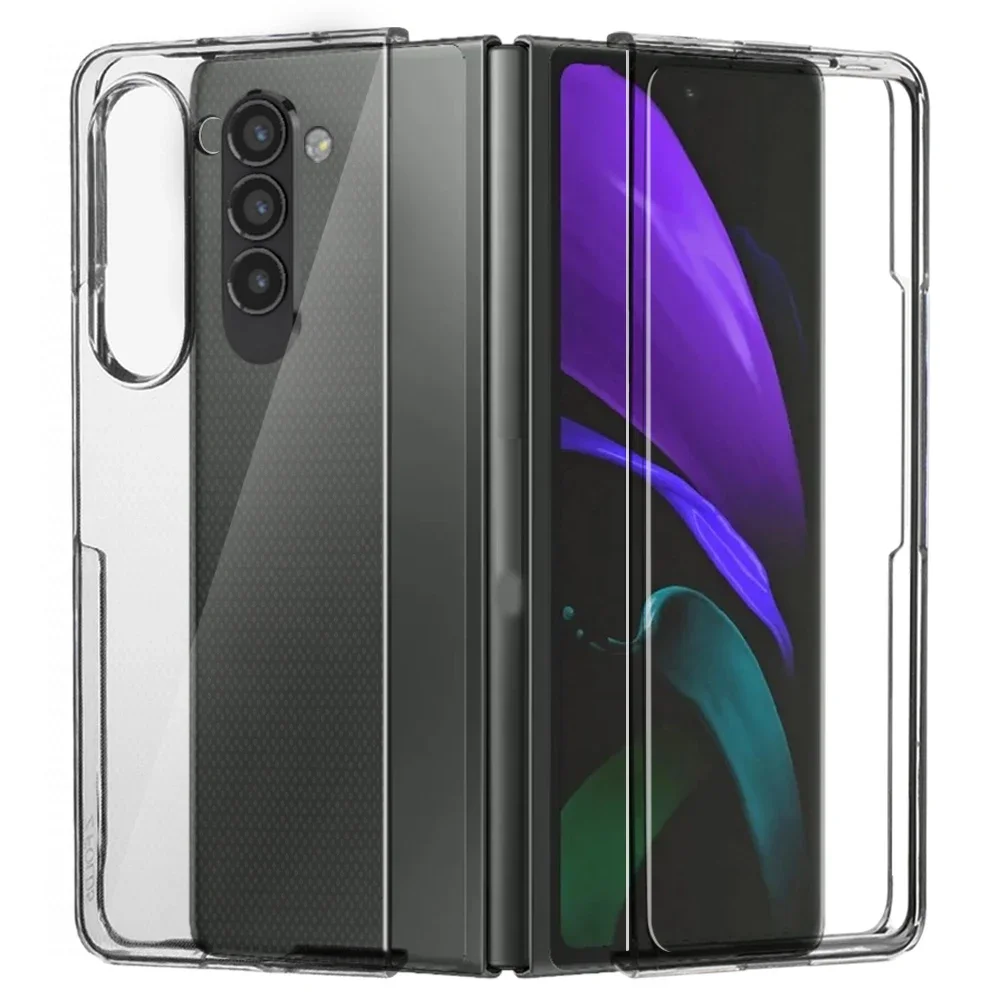 For Samsung Galaxy Z Fold 6 Fold6 5G Clear Case Protective Cover Ultra Thin Hard PC Bumper For Samsung Zfold6 Shockproof Shell