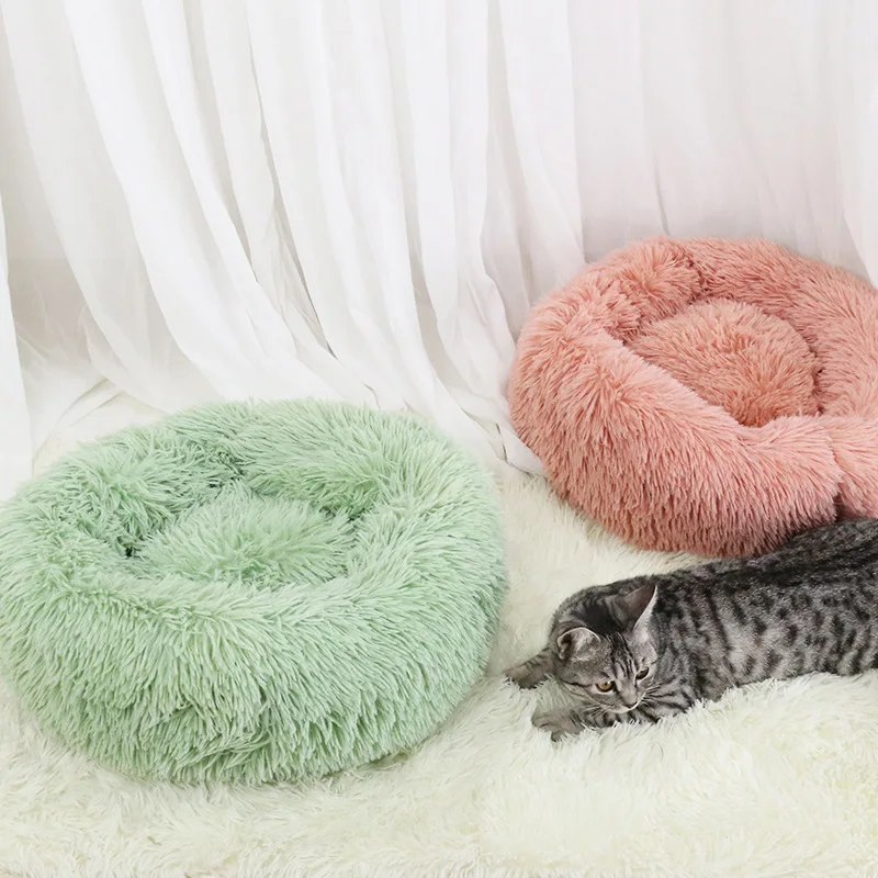 Pet Products Amazon Popular Plush Round Pet Nest, Cat Nest Universal Warm Cat Nest Wholesale