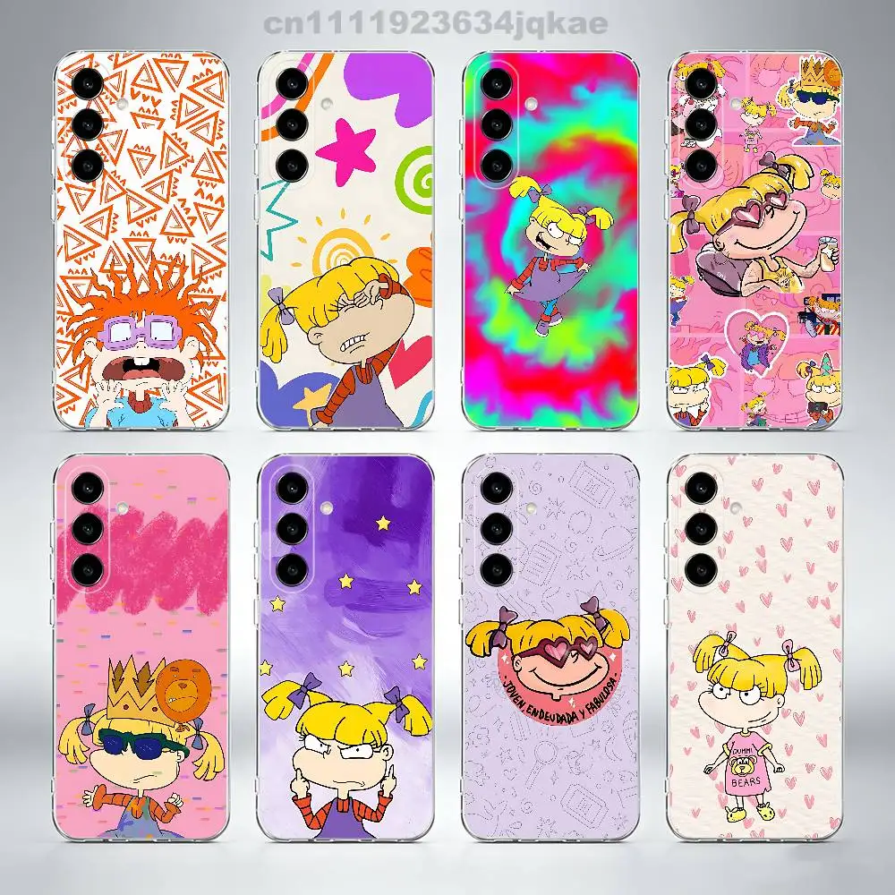 R-Rugrat Chuckie A-Angelica Phone Case For Samsung S25,24,23,22,21,S20,Ultra,Plus,FE transparent Soft Cover