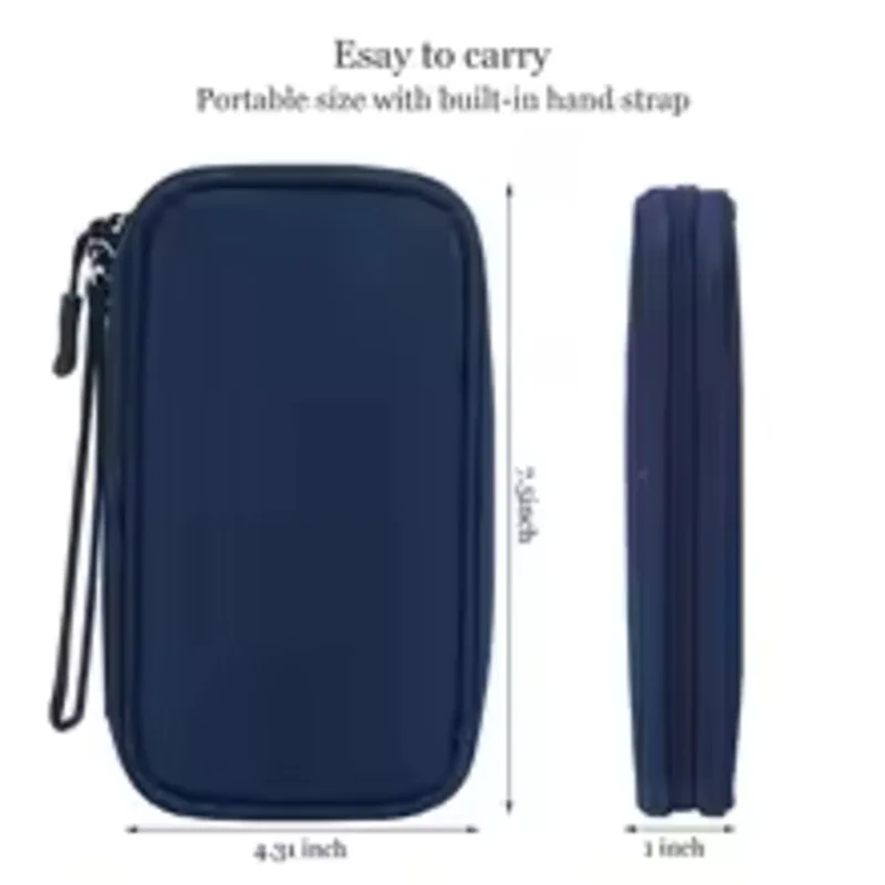 1PCS Grey/Black/Pink/Navy NEW Travel Organizer Bag Cable Storage Organizers Pouch Carry Case Portable Double Layers Storage Bags