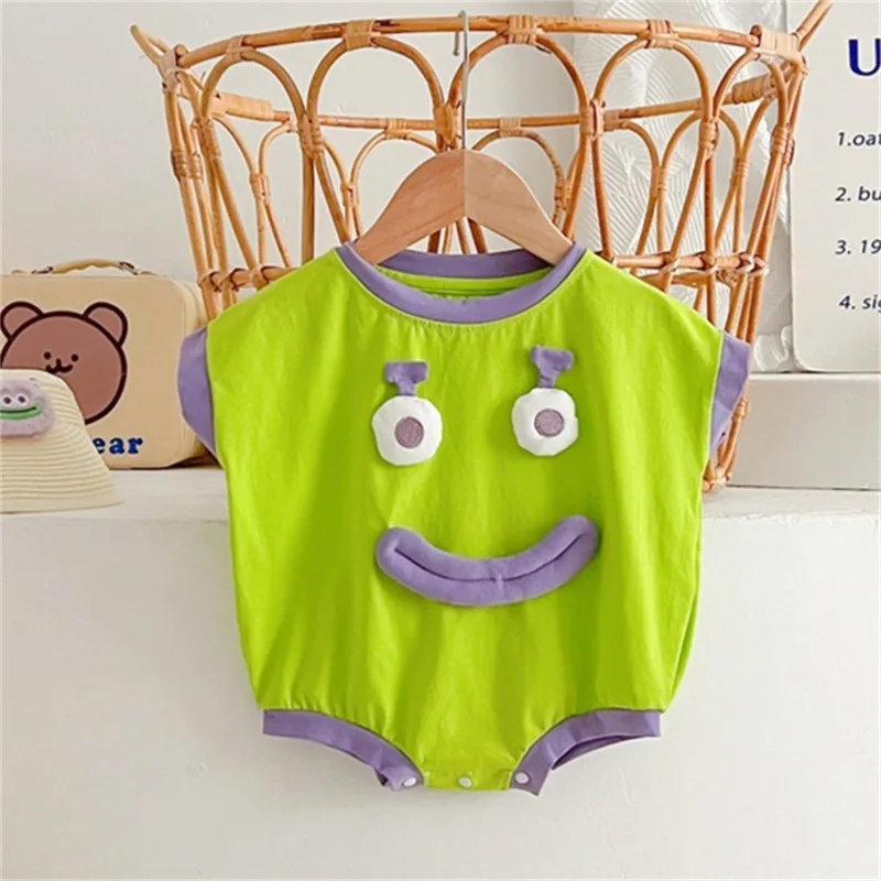 Disney Newborn Boys Girl Rompers Sock Hat 3pcs Set Cartoon Print Jumpsuit Infant Costume Short Sleeve Bodysuits K555